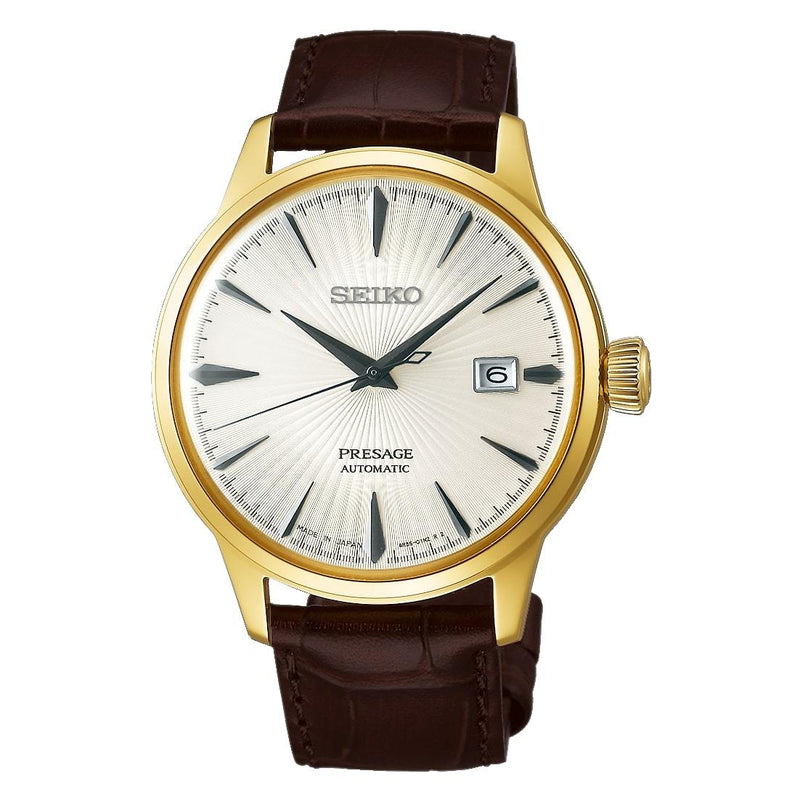 Seiko Presage SRPB44J1 Automatic Brown Leather Men Watch Malaysia