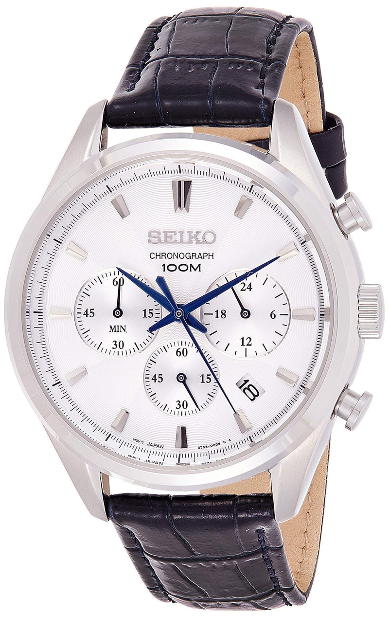 Seiko Conceptual Regular SSB291P1 Chronograph Black Leather Men Watch