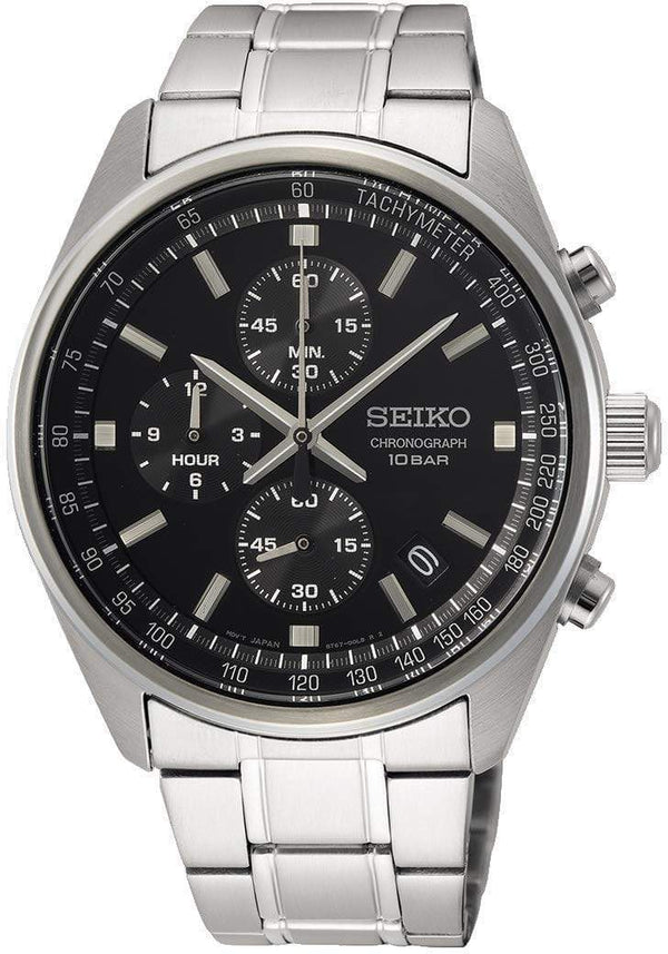 Seiko Conceptual Regular SSB379P1 Chronograph Black Steel Men Watch