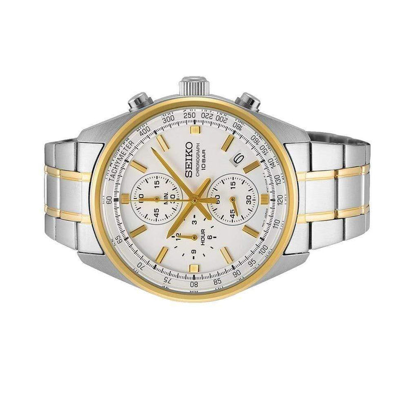 Seiko Conceptual Regular SSB380P1 Chronograph White Dial Men Watch 