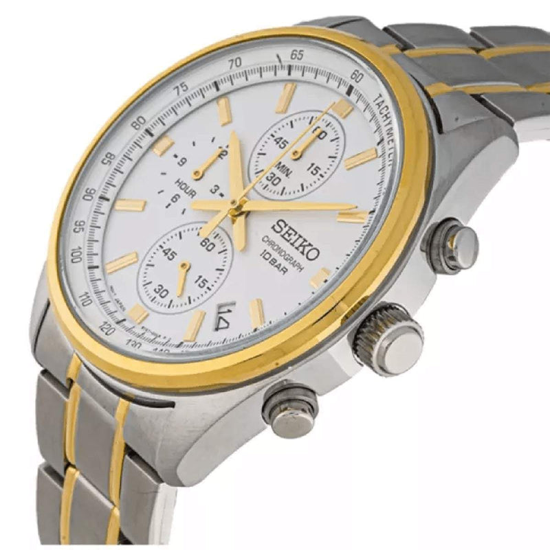 Seiko Conceptual Regular SSB380P1 Chronograph White Dial Men Watch 