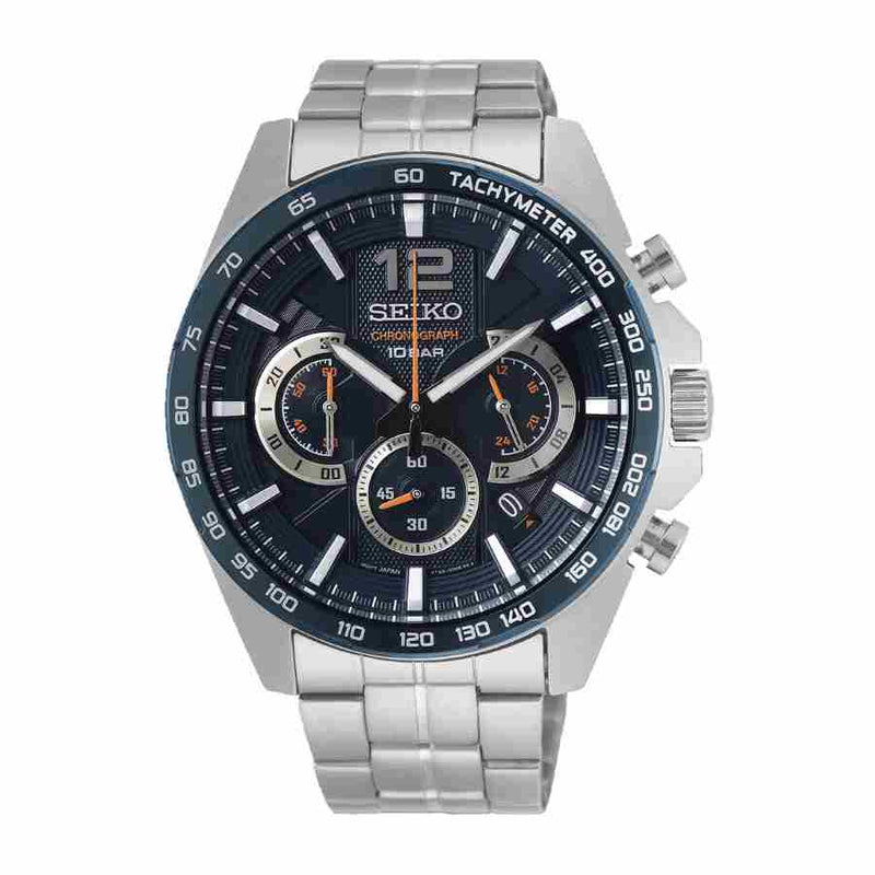 Seiko Conceptual Regular SSB345P1 Chronograph Black Steel Men Watch 