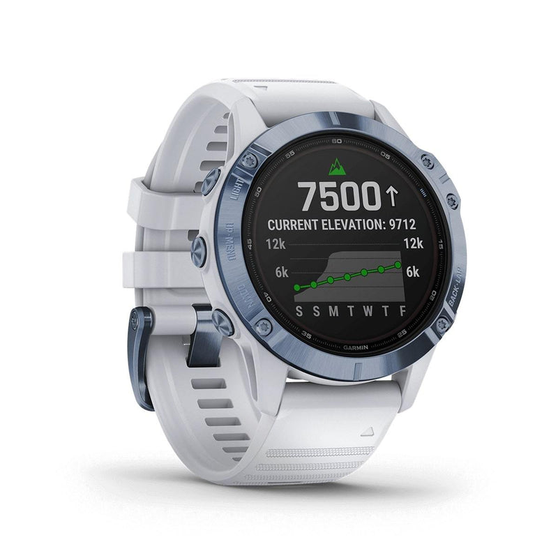 Garmin Fenix 6 Pro Solar Premium Multisport Fitness GPS Smartwatch-white