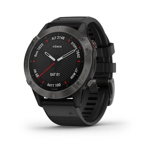 Garmin Fenix 6 Sapphire Premium Multisport Fitness GPS Smartwatch-black