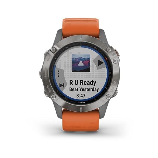 Garmin Fenix 6 Sapphire Premium Multisport Fitness GPS Smartwatch-orange