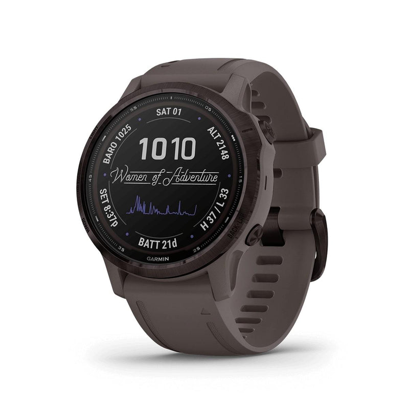 Garmin Fenix 6S Pro Solar Black Premium Multisport Fitness GPS Smartwatch-grey