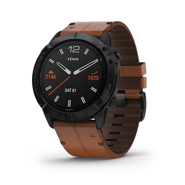 Garmin Fenix 6X Sapphire Premium Multisport Fitness GPS Smartwatch-brown