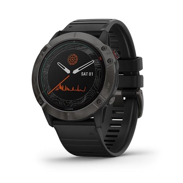 Garmin Fenix 6X Pro Solar Premium Multisport Fitness GPS Smartwatch-black