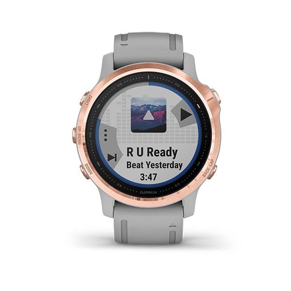 Garmin Fenix 6S Sapphire Premium Multisport Fitness GPS Smartwatch- rosegold grey