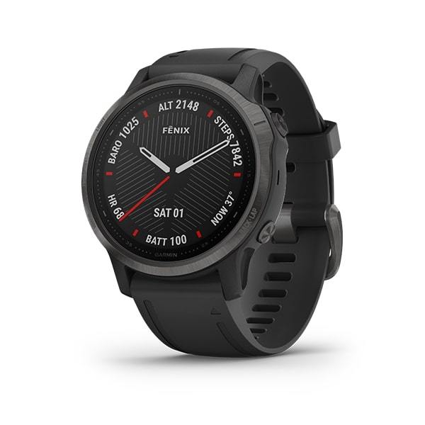 Garmin Fenix 6S Sapphire Premium Multisport Fitness GPS Smartwatch-black