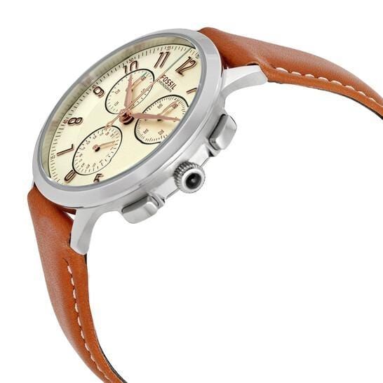 Fossil Abilene CH3014 Chronograph Brown Leather Women Watch Malaysia