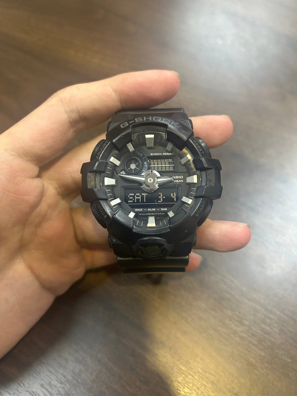 [Pre-Owned] Casio G-Shock GA-700-1B All Black Men Watch