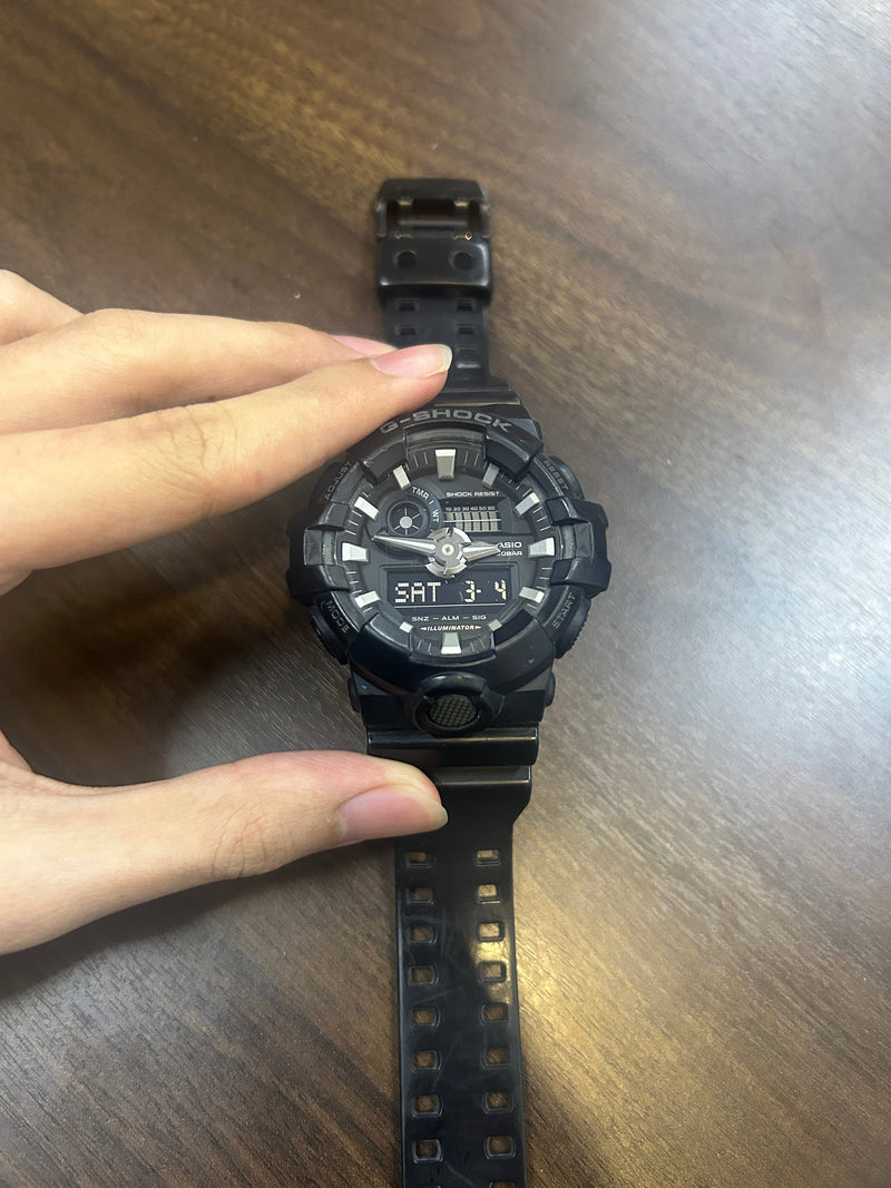 [Pre-Owned] Casio G-Shock GA-700-1B All Black Men Watch