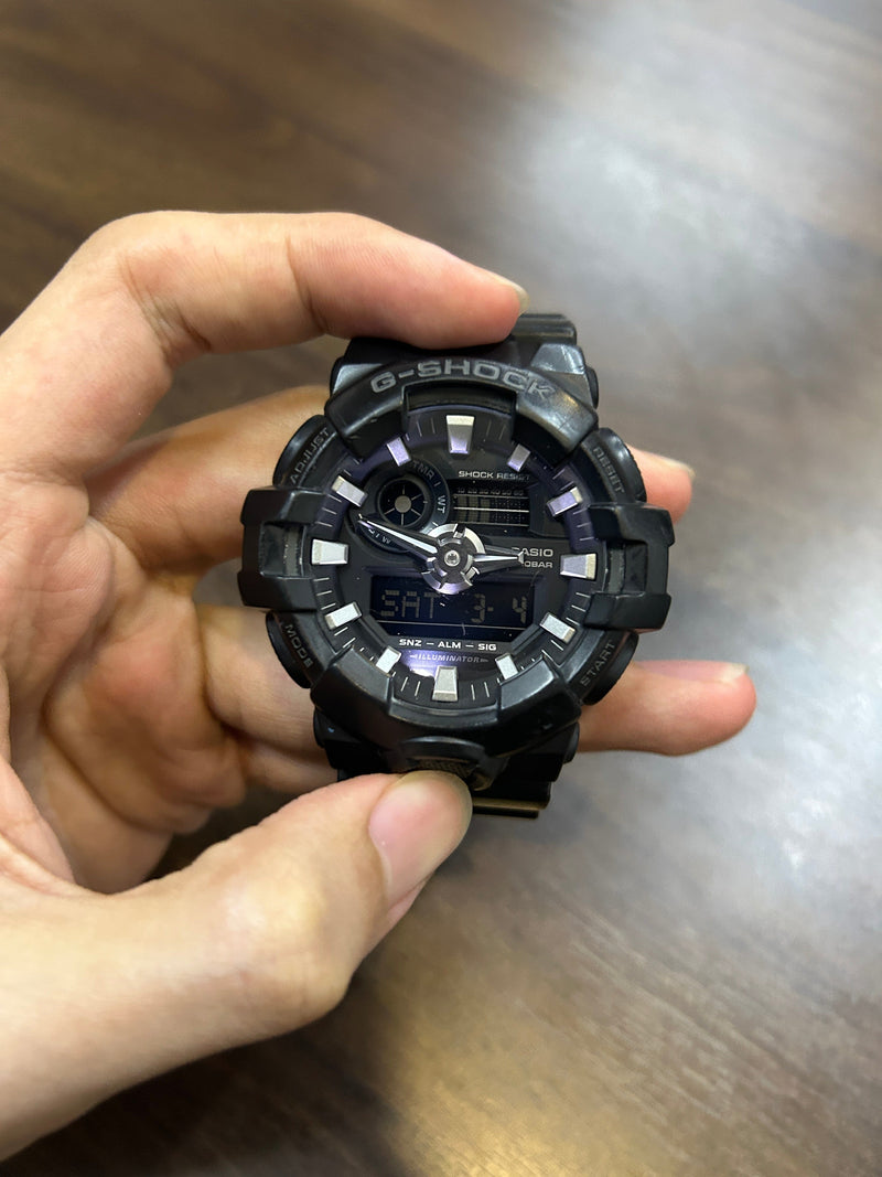 [Pre-Owned] Casio G-Shock GA-700-1B All Black Men Watch