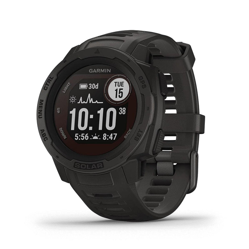 Garmin Instinct Solar High Endurance Rugged Outdoor GPS Smartwatch- Graphite