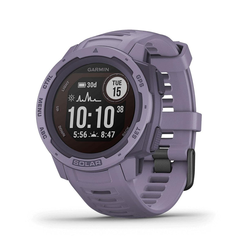 Garmin Instinct Solar High Endurance Rugged Outdoor GPS Smartwatch- Orchid