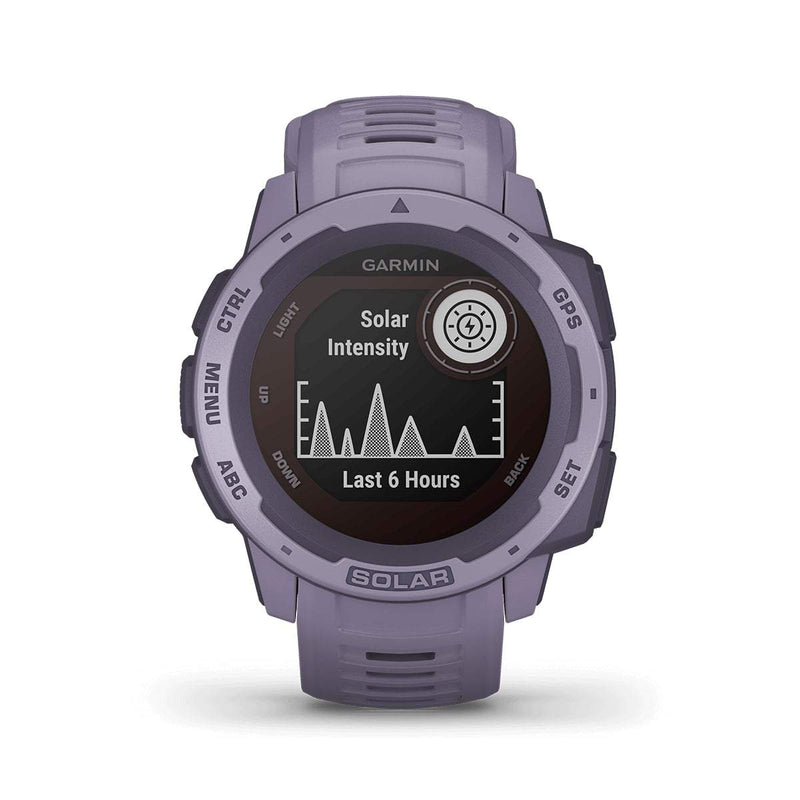 Garmin Instinct Solar High Endurance Rugged Outdoor GPS Smartwatch- Orchid