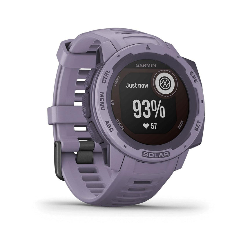 Garmin Instinct Solar High Endurance Rugged Outdoor GPS Smartwatch- Orchid