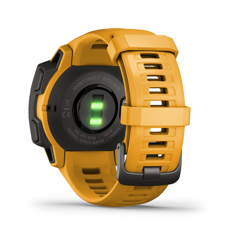 Garmin Instinct Solar High Endurance Rugged Outdoor GPS Smartwatch- Yellow