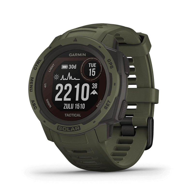 Garmin Instinct Solar - Tactical Edition High Endurance GPS Smartwatch- Moss