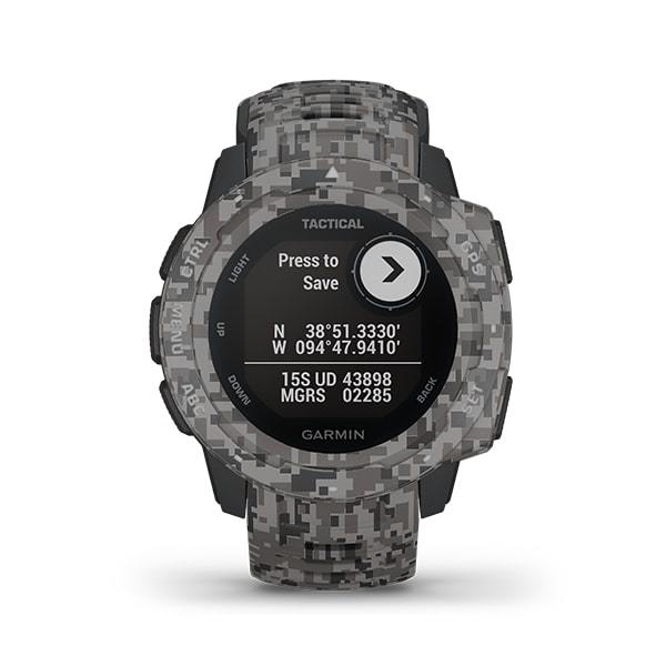 Garmin Instinct Tactical Edition - Rugged Outdoor GPS Smartwatch- Camo graphite