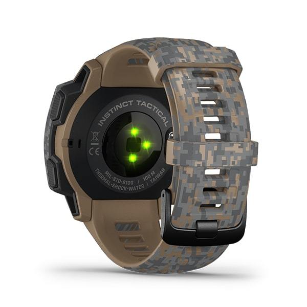 Garmin Instinct Tactical Edition - Rugged Outdoor GPS Smartwatch- Camo tan