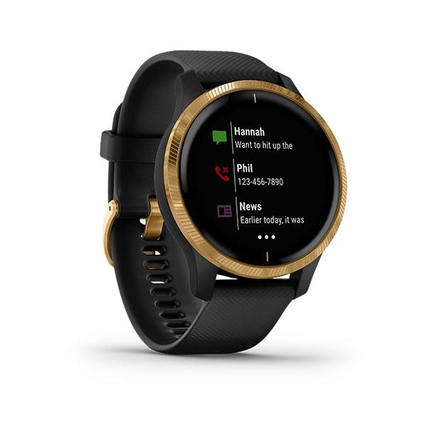 Garmin Venu Fashion Fitness Tracking Music GPS Smartwatch- Black gold