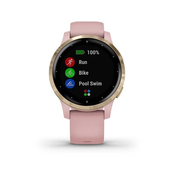 Garmin Vivoactive 4S Sport & Fitness Lifestyle Music GPS Smartwatch- Rosegold