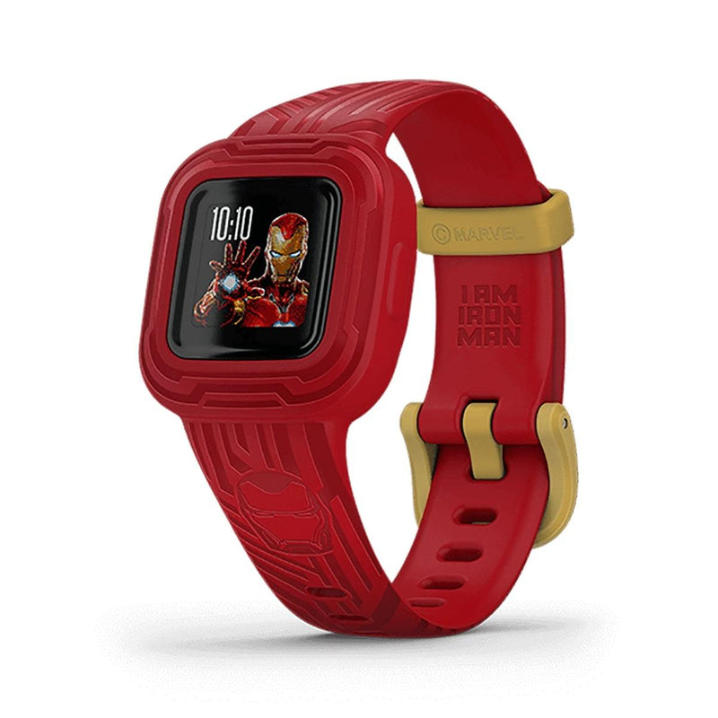 Garmin Vivofit Jr.3 Marvel Black Panther / Iron Man Kids Smartwatch- Red