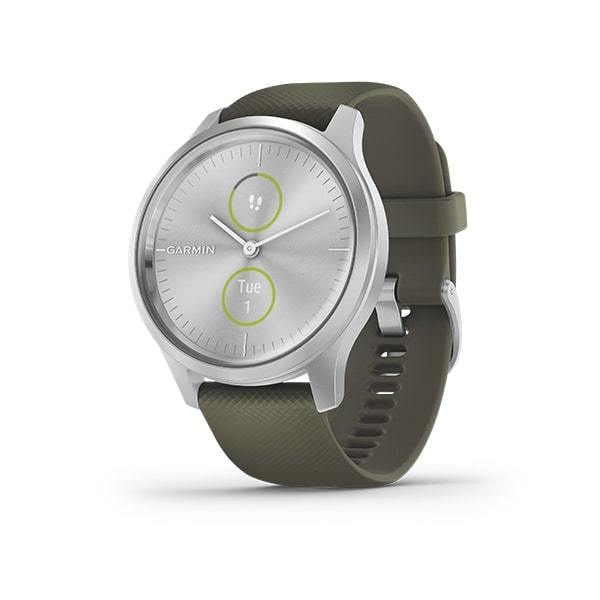 Garmin Vivomove Style Sapphire Crystal Activity Tracking Smartwatch- Silver Moss